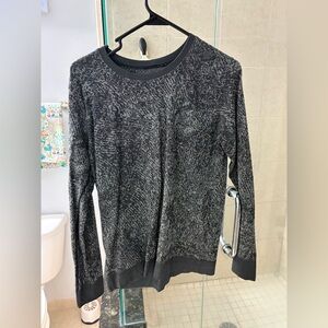 lululemon athletica Black and Gray Long Sleeve Top